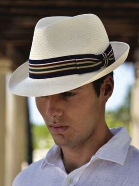 NWT SCALA Toyo Fedora With Ribbon